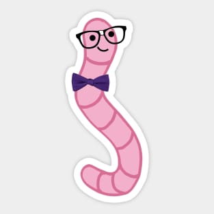 worm (nerd) Sticker